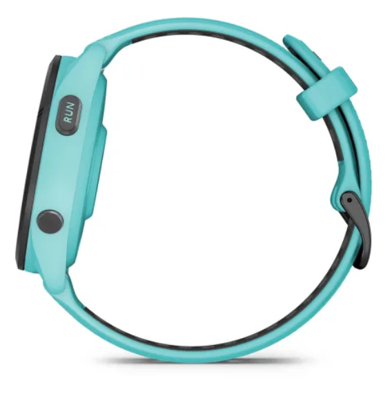 Garmin Forerunner® 265 (46mm) Black Bezel with Aqua Case and Aqua/Black Silicone Band