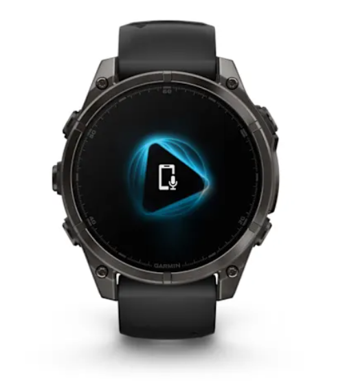 Garmin fēnix® 8 (47 mm), AMOLED Sapphire, Carbon grey DLC titanium with Black/pebble grey silicone band