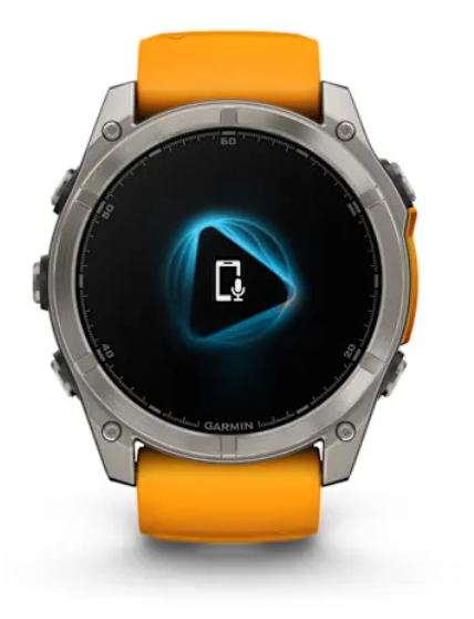 Garmin fēnix® 8 (51 mm), AMOLED Sapphire, Titanium with Spark orange/graphite silicone band