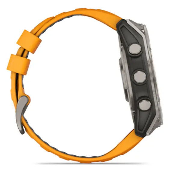 Garmin fēnix® 8 (51 mm), AMOLED Sapphire, Titanium with Spark orange/graphite silicone band