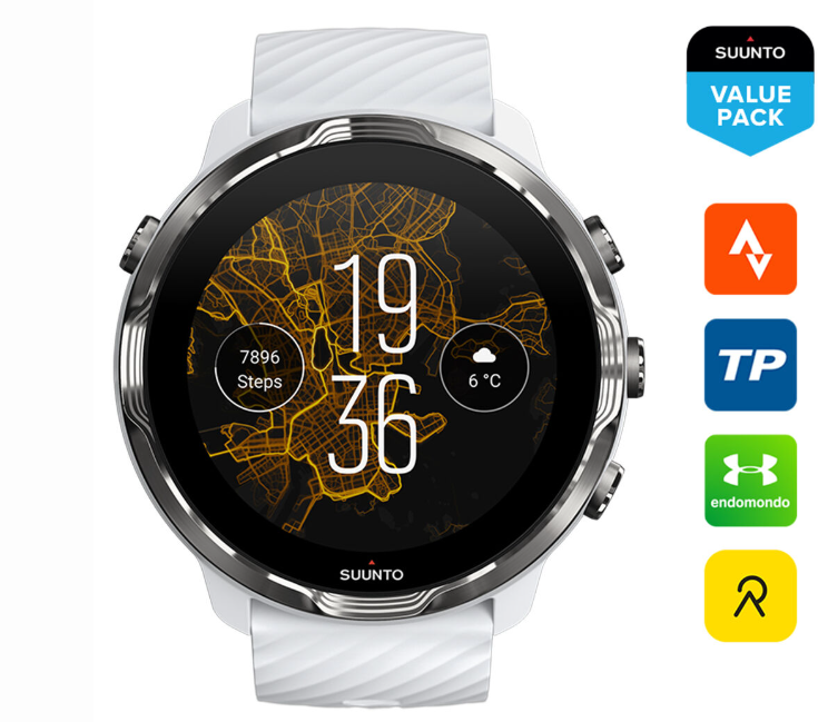 Suunto 7 GPS Smartwatch - White Burgundy