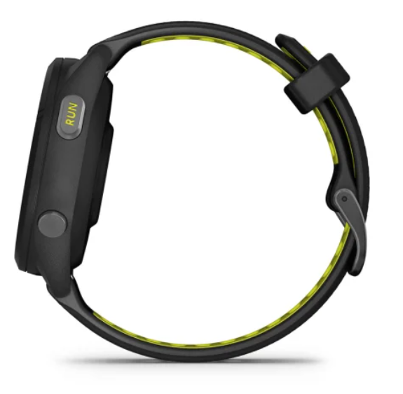 Garmin Forerunner® 265S (42mm) Black Bezel and Case with Black/Amp Yellow Silicone Band